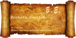 Borbély Euszták névjegykártya